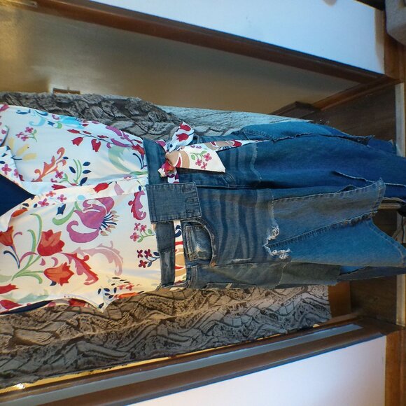 Upcycled  Dress, Jeans, - Picture 2 of 4